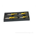 Professional 4pc Carbon Steel Nickel Finished Complete Mechanic Tool Set-plier Set